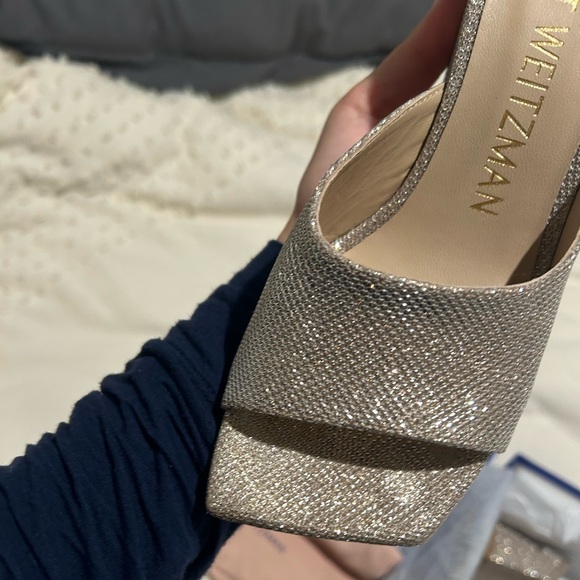 Stuart Weitzman Tia Block Heel Leather Sandals - Picture 9 of 10